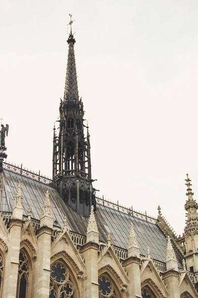 Ősi Párizsi Építészet Családi Házak Templomok Szobrok Szépség Város Város — Stock Fotó