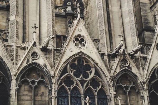 Oude Parijse Architectuur Huizen Kerken Beelden Van Schoonheid Van Stad — Stockfoto