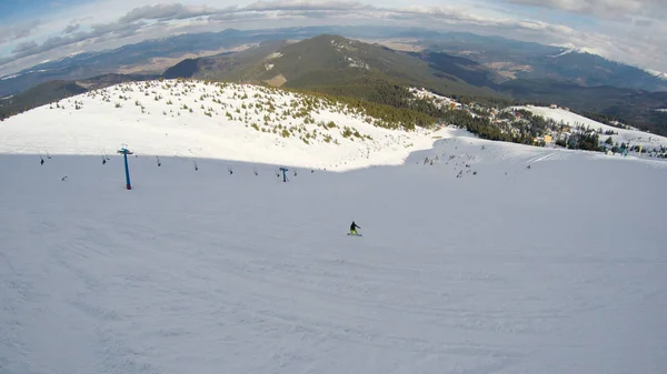 Inverno Nas Montanhas Declives Nevados Esquiar Encostas Svidovets Coluna Vertebral — Fotografia de Stock