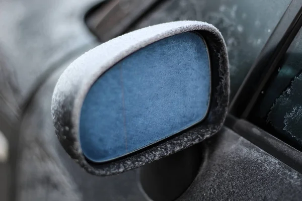 Frost Bilen Detaljer För Bilen Att Sol Och Frost Tidigt — Stockfoto