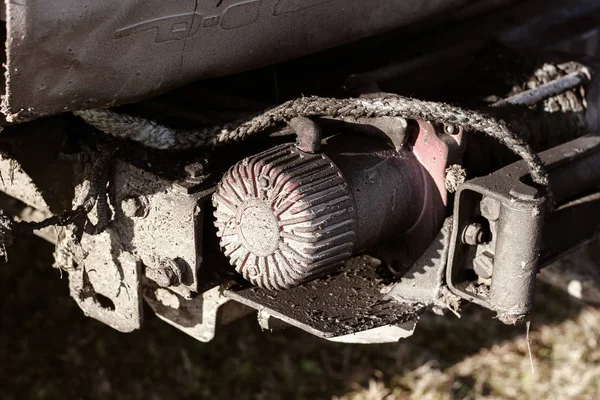 Guincho Para Puxar Competição Offroad Ucraniana Cidade Kamyanets Podilsky Pântano — Fotografia de Stock