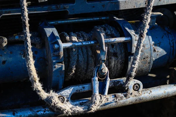 Guincho Para Puxar Competição Offroad Ucraniana Cidade Kamyanets Podilsky Pântano — Fotografia de Stock