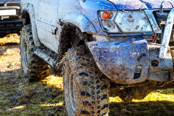 Kırık Tampon Kırık Far Kamyanets Podolsky Kentinde Ukraynalı Offroad Yarışı — Stok fotoğraf