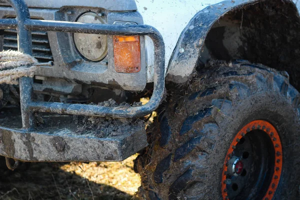 Ukrainian Offroad Competition City Kamyanets Podilsky Swamp Mud Cars Produce — Stock Photo, Image