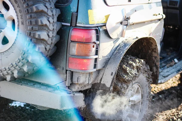 Ukrainian Offroad Competition City Kamyanets Podilsky Swamp Mud Cars Produce — Stock Photo, Image