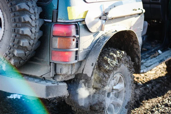 Competição Offroad Ucraniana Cidade Kamyanets Podilsky Pântano Lama Nos Carros — Fotografia de Stock