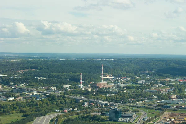 Vista desde la torre de TV. Panorama de Vilna. Lituania — Foto de Stock