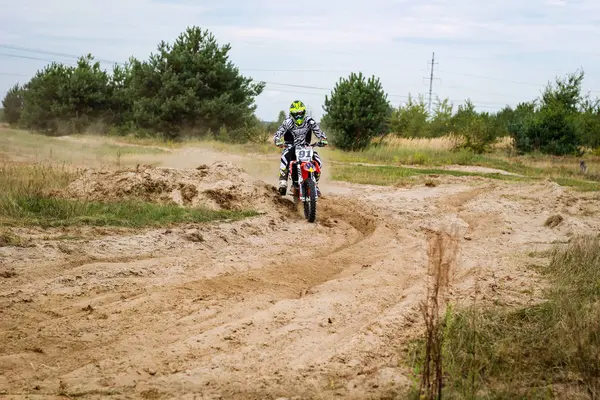 Jasný Tvar Motocykly Výcvik Motocross Lvově Vorotsev Trasa Září 2019 — Stock fotografie