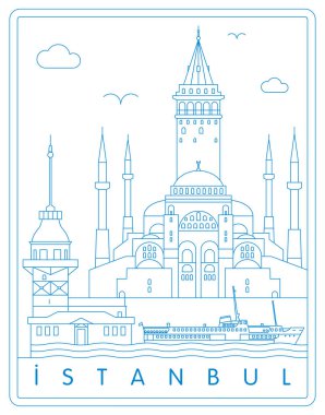 İstanbul vektör illüstrasyonu ve tipografi tasarımı, Türkiye