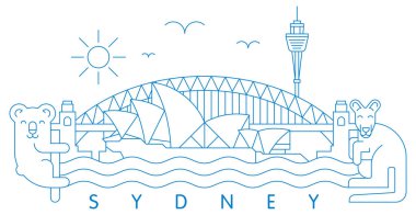 Sydney vektör çizimi ve tipografi tasarımı, Avustralya