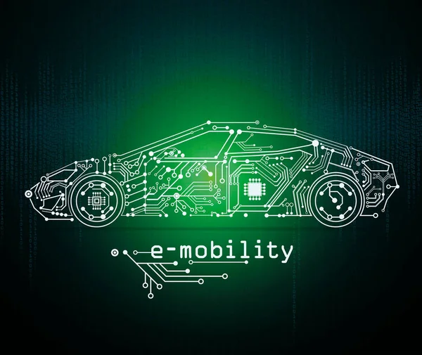 Автономне Водіння Електронному Автомобілі Електронна Мобільність — стокове фото