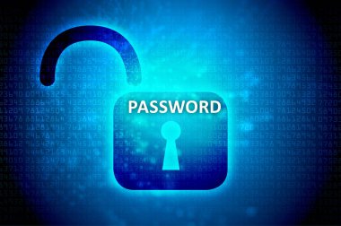 İnternet güvenliği - asma kilit - parola koruması