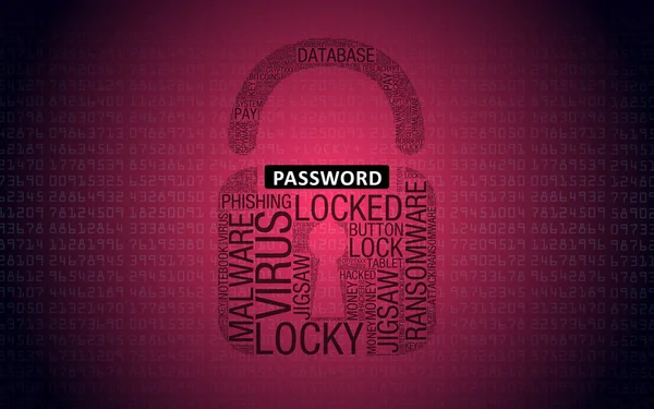 Sicurezza Internet Lucchetto Protezione Con Password — Foto Stock