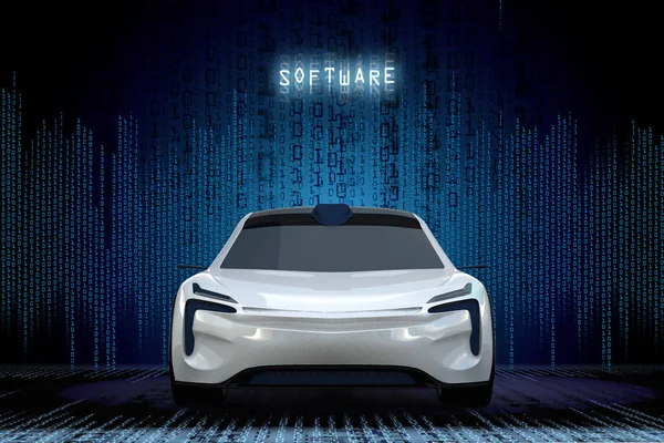 modern driverless car, autonomous driving, eye,