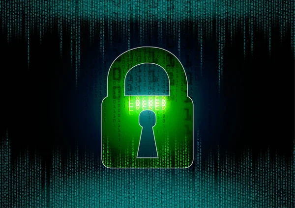 Virus Ransomware Vergrendelde Computer Hangslot Een Display Met Blauwe Achtergrond — Stockfoto
