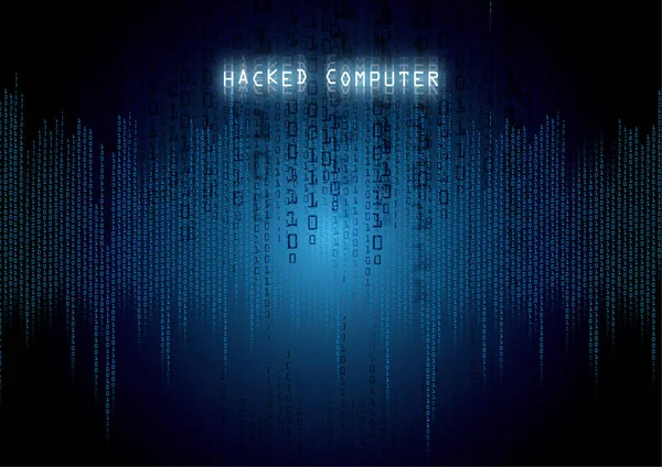 带有蓝色背景的显示屏上的计算机病毒 — 图库照片
