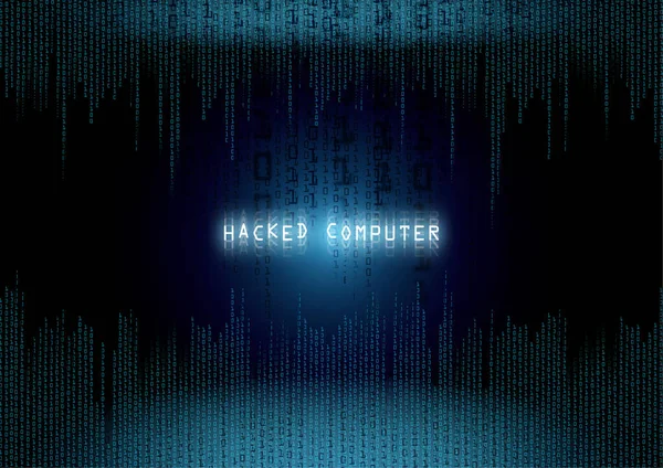 带有蓝色背景的显示屏上的计算机病毒 — 图库照片