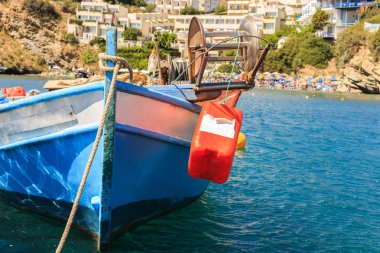 Akdeniz yakın çekim Limanındaki balıkçı teknesi