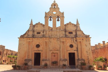 Arkadi Manastırı, Arkadi, Girit, Yunanistan, Avrupa'nın önden görünümü