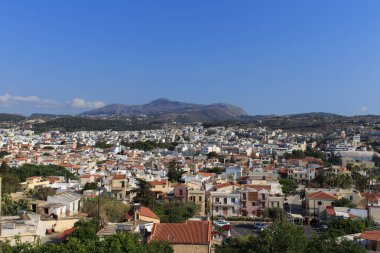 Fotezza panoramik manzara Rethymno için. Fortezza Girit, Yunanistan Rethymno şehir Kalesi olduğunu.