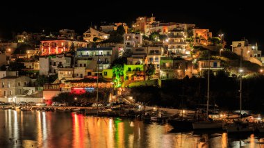 Bali köy gece, Crete, Yunanistan