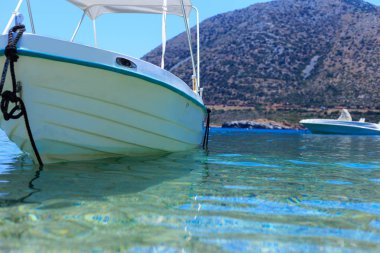 Akdeniz yakın çekim Limanındaki balıkçı teknesi