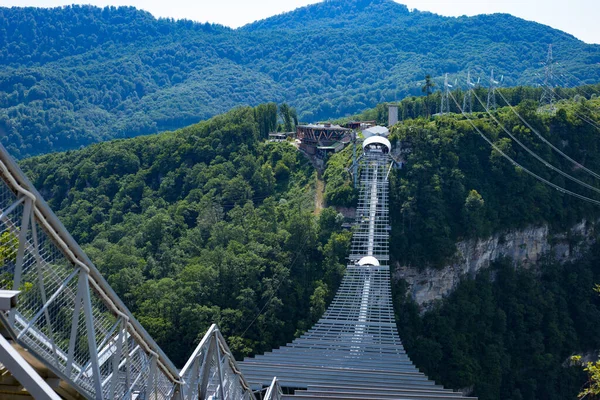 La plus longue passerelle suspendue au monde Images De Stock Libres De Droits