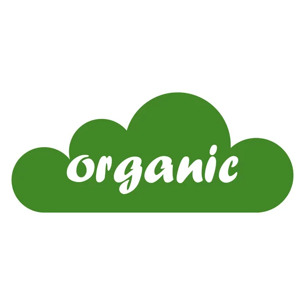 Ícone de produto orgânico verde emblema vetor eps 10 — Vetor de Stock