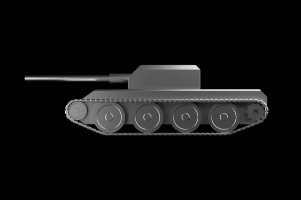 坦克的简单模型 渲染玩具 — 图库照片