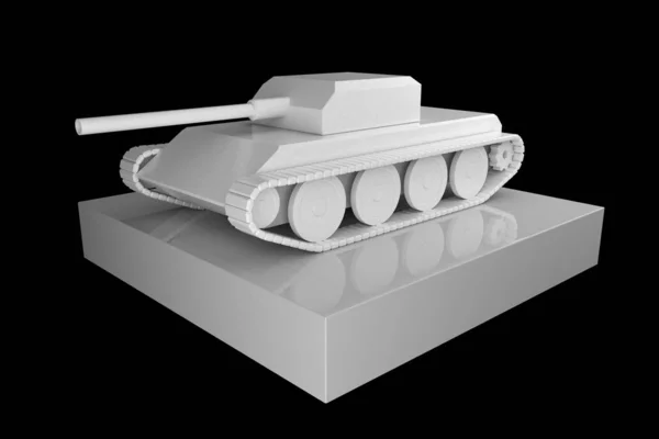 Een Eenvoudig Model Van Tank Rendering Toy — Stockfoto