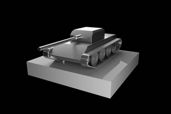 Tank Basit Bir Model Render Oyuncak — Stok fotoğraf
