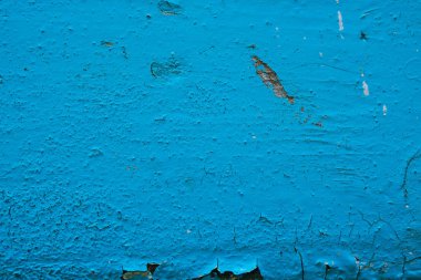 Eski ahşap arka plan mavi soyulması boya