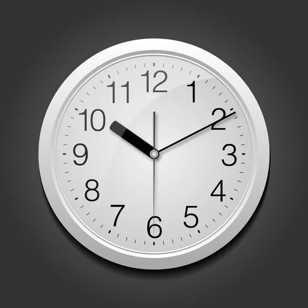 Modelo Para Publicidade Identidade Corporativa Relógio Redondo Clássico Mockup Branco — Vetor de Stock