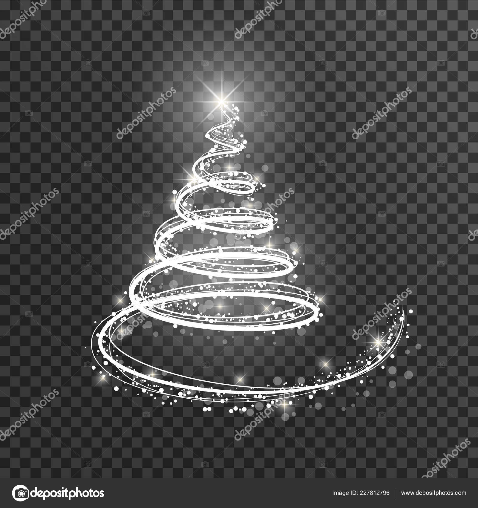 white lights on christmas tree