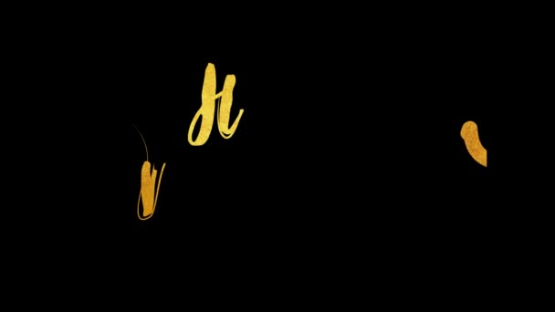 Gelukkig Nieuwjaar 2020 Calligrafisch Ontwerp Met Sterrensprong Motion Design Animatie — Stockvideo