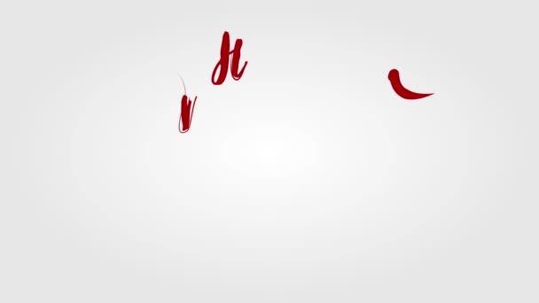 Gelukkig Nieuwjaar 2020 Calligrafisch Ontwerp Met Sterrensprong Motion Design Animatie — Stockvideo