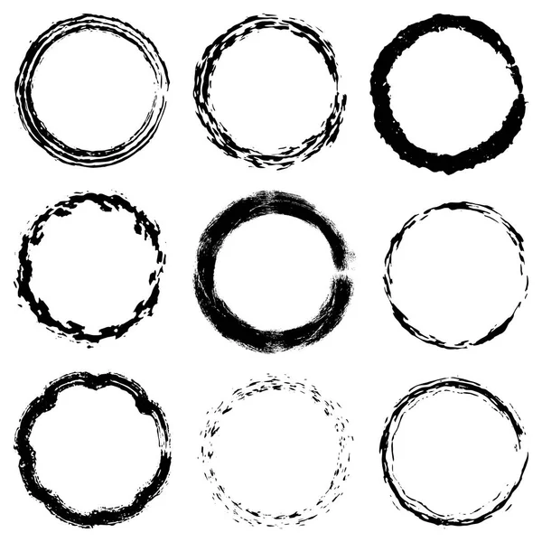 Conjunto de texturas de marco circular — Archivo Imágenes Vectoriales