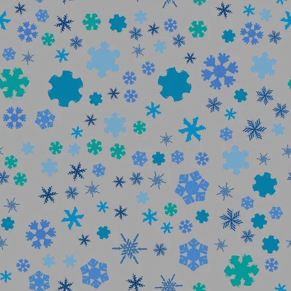 Chunky Snowflake Seamless — Stock Vector