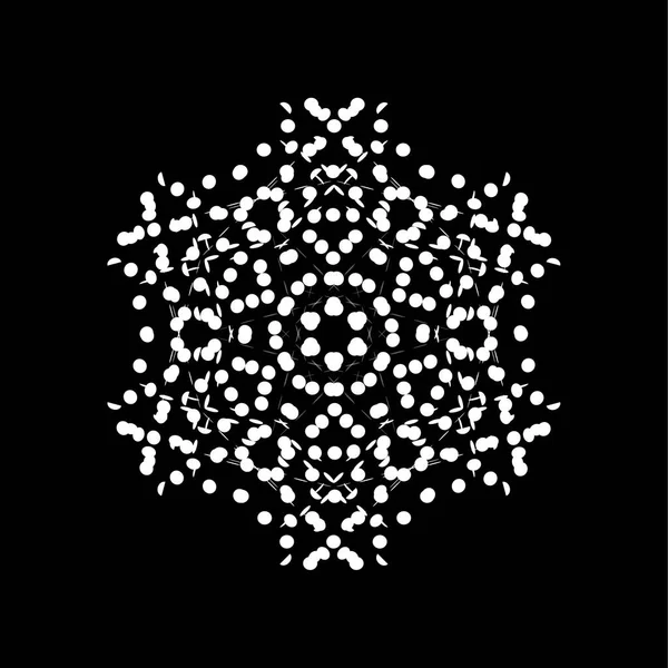 Halftone Snowflake vorm — Stockvector