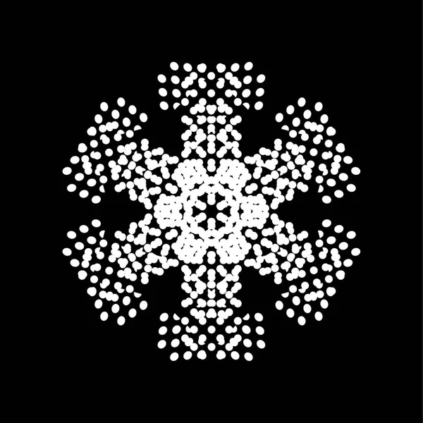 Halftone Snowflake vorm — Stockvector