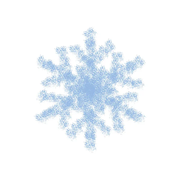 Grainy Grunge Snowflake — Stock Vector