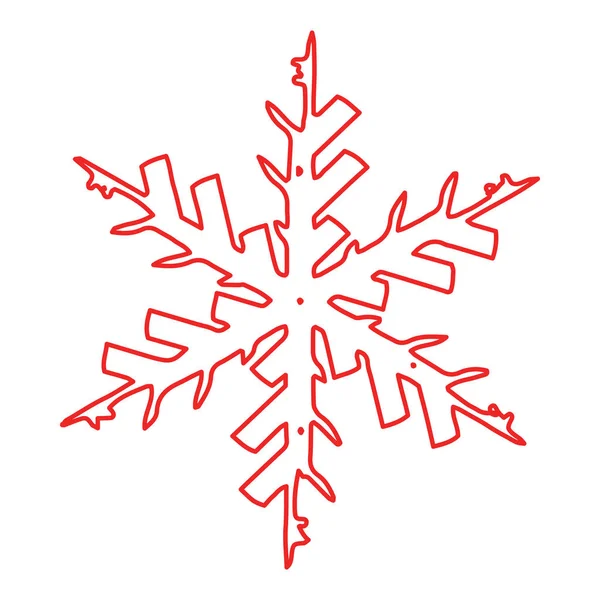 Outline Grunge Snowflake — Stock Vector