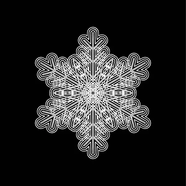 Lace Snowflake Isolated — Stock Vector