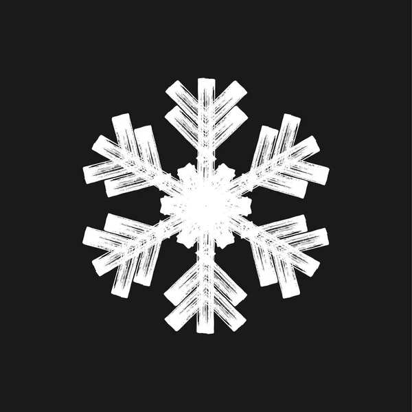 Klobige Markierung Schneeflocke — Stockvektor