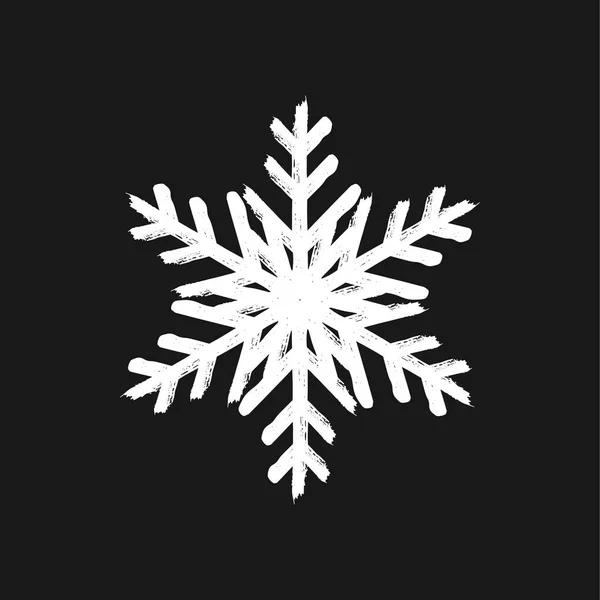 Grunge isolerade snöflinga — Stock vektor