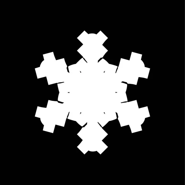 Grunge Pinselstrich Schneeflocke — Stockvektor