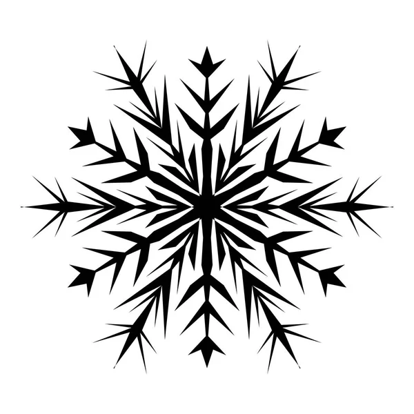 シンプルな雪の結晶のテンプレート — ストックベクタ