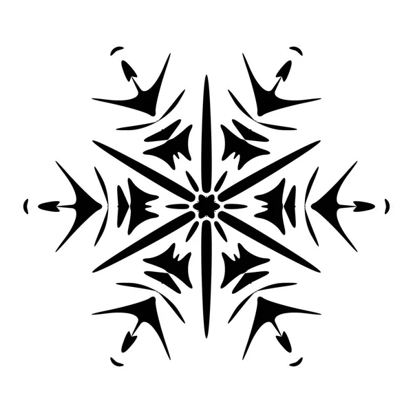 Simple Snowflake Template — Stock Vector