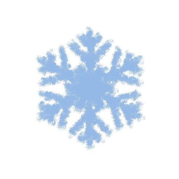 Grunge Flocon de neige isolé — Image vectorielle