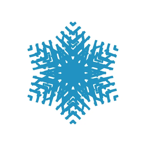 Grunge Isolated Snowflake — Stock Vector
